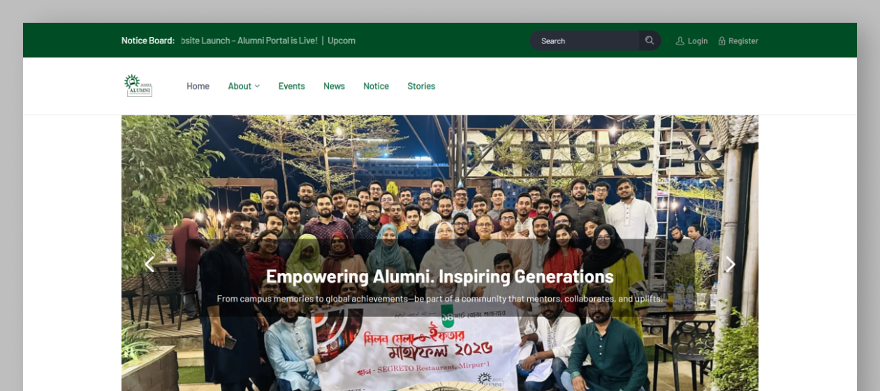 Website Launch – Alumni Portal is Live!